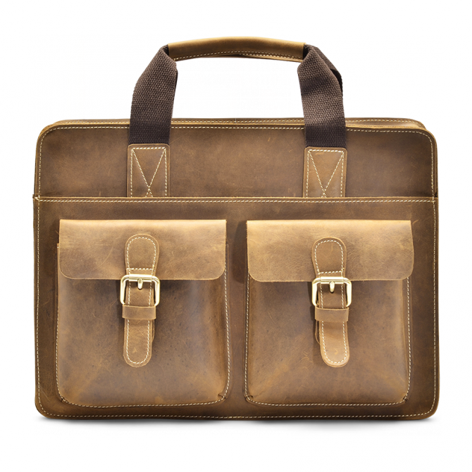 tan briefcase